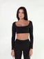 CoreLuxe Long Sleeve Top - Charcoal