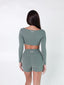 CoreLuxe Long Sleeve Top - Moss Green
