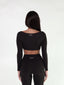 CoreLuxe Long Sleeve Top - Charcoal