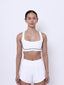 FitLuxe Stride Sports Bra - White