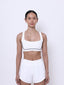 FitLuxe Stride Sports Bra - White